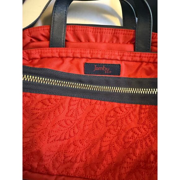 Jambu‎ Embroidered Floral Red Multiuse Crossbody Bag Travel Cosmetic Small - Picture 11 of 12
